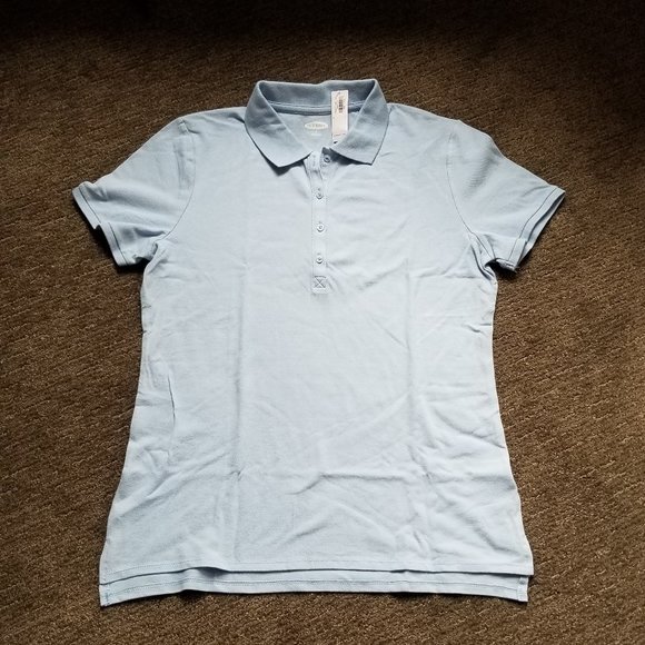 Old Navy Light Blue Short Sleeve Polo NWT - Picture 1 of 2